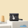 Hermes Herbag 20 Mini Charcoal Canvas Leather Bag