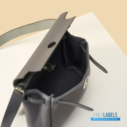 Hermes Herbag 20 Mini Charcoal Canvas Leather Bag