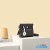 Hermes Herbag 20 Mini Charcoal Canvas Leather Bag