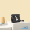 Hermes Herbag 20 Mini Charcoal Canvas Leather Bag