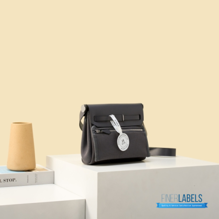 Hermes Herbag 20 Mini Charcoal Canvas Leather Bag