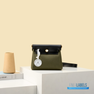 Hermes Herbag 20 Mini Olive Green Canvas Leather Bag
