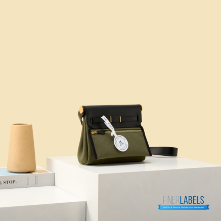 Hermes Herbag 20 Mini Olive Green Canvas Leather Bag