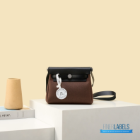 Hermes Herbag 20 Mini Brown Canvas Leather Bag