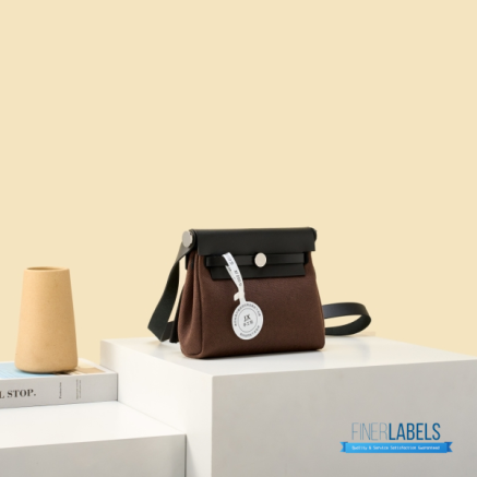 Hermes Herbag 20 Mini Brown Canvas Leather Bag