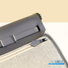 Hermes Herbag 20 Mini Light Grey Canvas Leather Bag