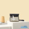 Hermes Herbag 20 Mini Light Grey Canvas Leather Bag