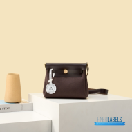 Hermes Herbag 20 Mini Dark Brown Canvas Leather Bag