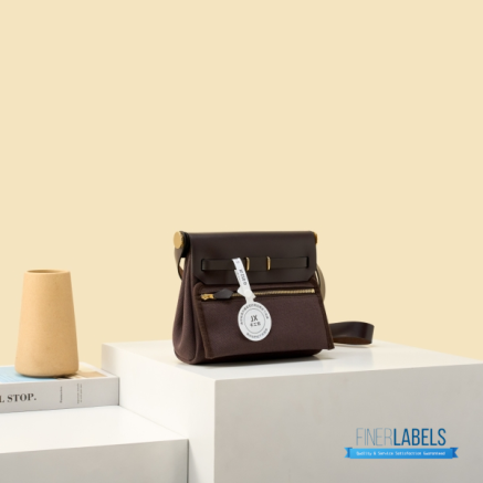 Hermes Herbag 20 Mini Dark Brown Canvas Leather Bag