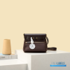 Hermes Herbag 20 Mini Dark Brown Canvas Leather Bag