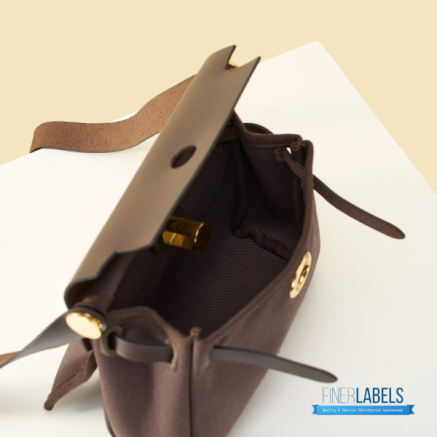 Hermes Herbag 20 Mini Dark Brown Canvas Leather Bag