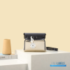 Hermes Herbag 20 Mini Off-White Canvas Leather Bag