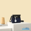 Hermes Herbag 20 Mini Navy Blue Canvas Leather Bag