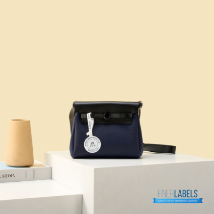 Hermes Herbag 20 Mini Navy Blue Canvas Leather Bag