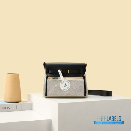 Hermes Herbag 20 Mini Cream Canvas Leather Bag