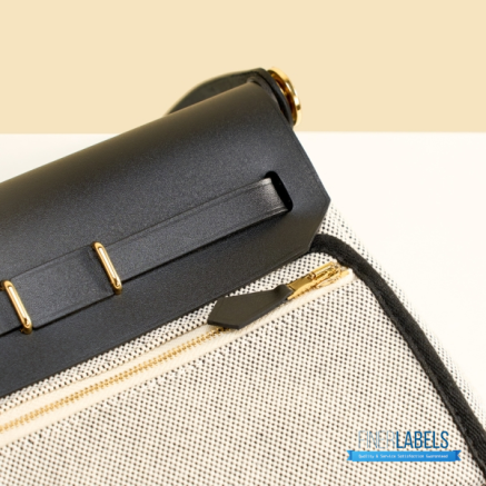 Hermes Herbag 20 Mini Cream Canvas Leather Bag
