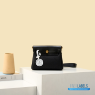 Hermes Herbag 20 Mini Black Canvas Leather Bag