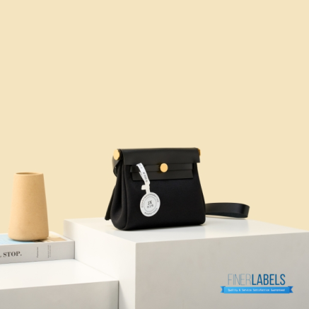 Hermes Herbag 20 Mini Black Canvas Leather Bag
