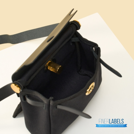 Hermes Herbag 20 Mini Black Canvas Leather Bag