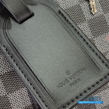 LV Keepall Bandoulière 50 (Damier Graphite Stamps Coated Canvas)