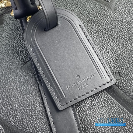 LV Keepall Bandoulière 45 (Black Monogram Empreinte Giant Leather)