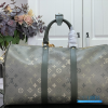 LV Keepall Bandoulière 45 (Khaki Green Monogram Eclipse Coated Canvas)
