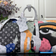 LV Keepall Bandoulière 45 (Multicolor Monogram Coated Canvas)