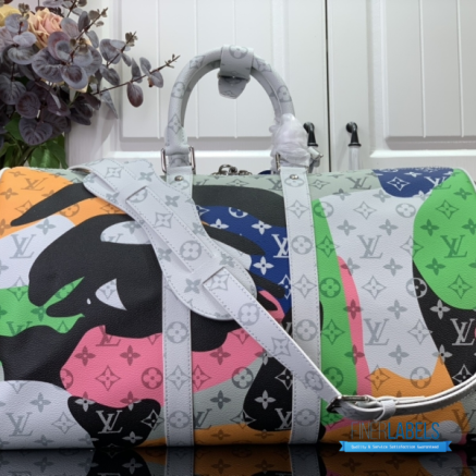 LV Keepall Bandoulière 45 (Multicolor Monogram Coated Canvas)