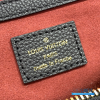 LV Keepall Bandoulière 45 (Black/Beige Monogram Empreinte Leather)