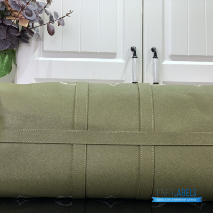 LV Keepall Bandoulière 45 (Khaki Green Monogram Giant Coated Canvas)