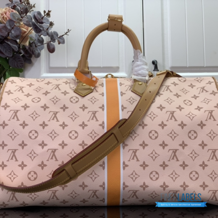 LV Keepall Bandoulière 45 (Beige Ocher Monopaname Coated Canvas)