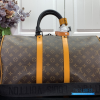 LV Keepall Bandoulière 45 (Safran Yellow Monogram Macassar Coated Canvas)