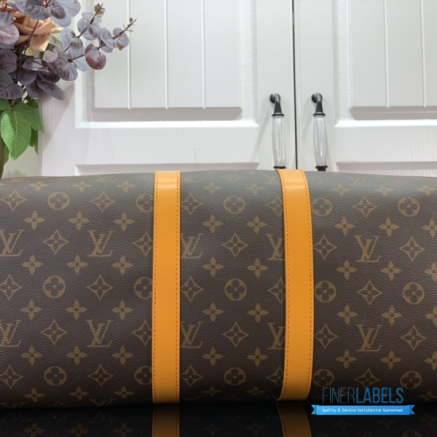 LV Keepall Bandoulière 45 (Safran Yellow Monogram Macassar Coated Canvas)