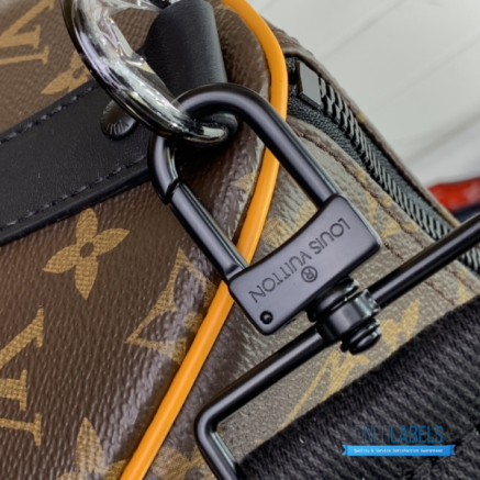 LV Keepall Bandoulière 45 (Safran Yellow Monogram Macassar Coated Canvas)