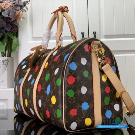 LV Keepall Bandoulière 45 (Brown Monogram Multicolor Coated Canvas)