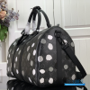 LV Keepall Bandoulière 45 (Monogram Eclipse Painted Dots (Black/Silver) Coated Canvas)