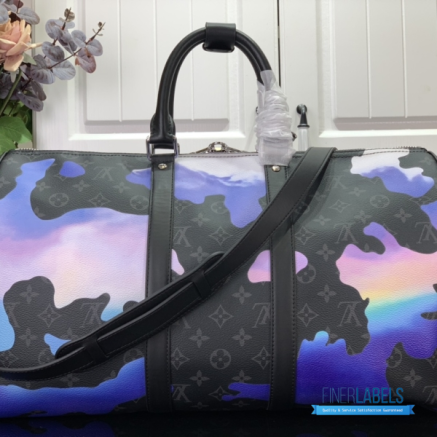 LV Keepall Bandoulière 45 (Sunrise Monogram Eclipse Coated Canvas)