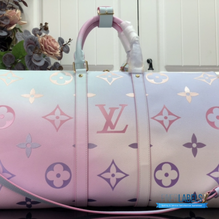 LV Keepall Bandoulière 50 (Sunrise Pastel Monogram Coated Canvas)