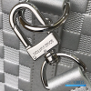 LV Keepall Bandoulière 50 (Silver Damier Glitter Leather)