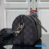 LV City Keepall 27 (Black Damier Infini Leather & Damier Graphite Canvas)