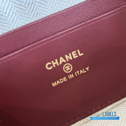 Chanel 26A Slim Vanity Case with Chain Small - Lunch Box (Black Grained Calfskin)