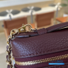 Chanel 26A Slim Vanity Case with Chain Small - Lunch Box (Maroon Grained Calfskin)