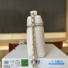 Chanel 26A Slim Vanity Case with Chain Small - Lunch Box (White Grained Calfskin)