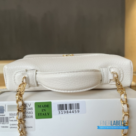 Chanel 26A Slim Vanity Case with Chain Small - Lunch Box (White Grained Calfskin)