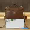 Chanel 26A Slim Vanity Case with Chain Small - Lunch Box (Brown Grained Calfskin)
