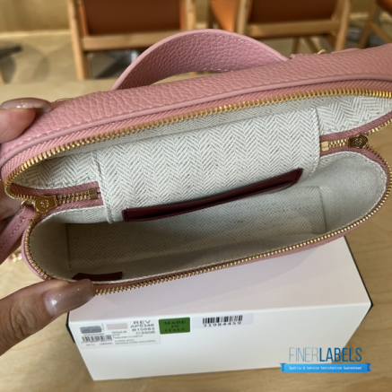 Chanel 26A Slim Vanity Case with Chain Small - Lunch Box (Pink Grained Calfskin)