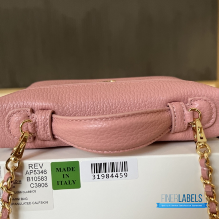 Chanel 26A Slim Vanity Case with Chain Small - Lunch Box (Pink Grained Calfskin)