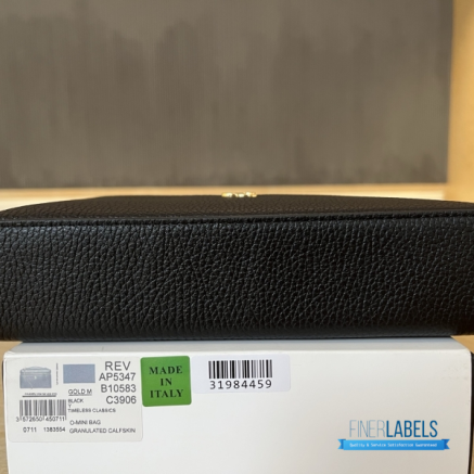 Chanel 26A Slim Vanity Case with Chain Medium- Lunch Box (Black Granulated Calfskin)