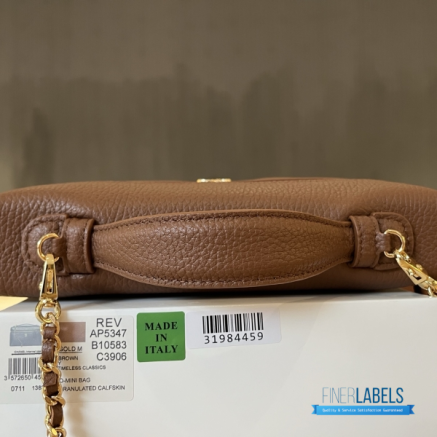 Chanel 26A Slim Vanity Case with Chain Medium- Lunch Box (Brown Granulated Calfskin)
