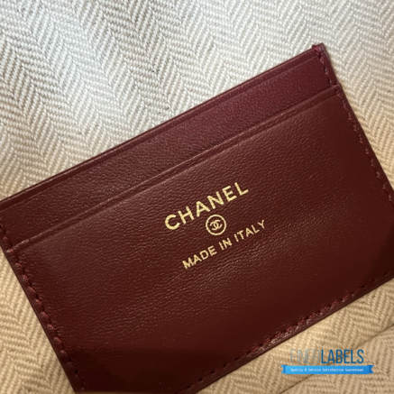 Chanel 26A Slim Vanity Case with Chain Medium- Lunch Box (Brown Granulated Calfskin)